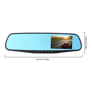 Espelho do carro Interior Espelhos retrovisores DVR Gravador de Condução Traço Cam 1080PScreen de 2.8 Polegadas Anti-Ofuscante Azul do Espelho Auto de Visão Traseira