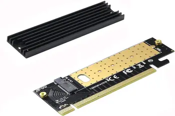 M.2 PCI-E x16 Placa de Adaptador de PCI-E para m.2 Converter Adaptador NVMe SSD Adaptador m2 M Chave de Interface PCI Express 3.0 x4 2230-2280 Tamanho