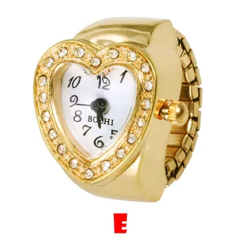 Vogue Casal Anel Mostrador do Relógio de Quartzo Analógico Relógio Criativa Aço Legal Elástico de Quartzo Anel de Dedo de Assistir Fob Relógios reloj mujer