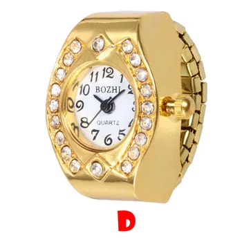 Vogue Casal Anel Mostrador do Relógio de Quartzo Analógico Relógio Criativa Aço Legal Elástico de Quartzo Anel de Dedo de Assistir Fob Relógios reloj mujer