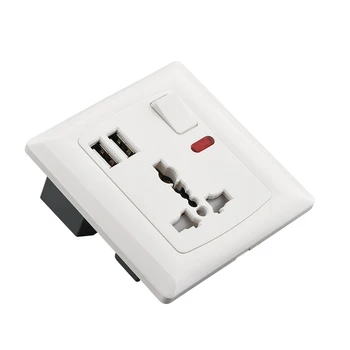 Elétrica Adaptador de Carregador de Parede Carregamento de Parede Universal Plug Socket Tomadas de Energia,Branco,16,Aterrado,Panel PC