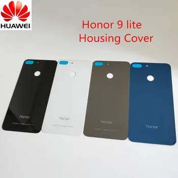 Huawei Honor 9 lite Tampa da caixa de Volta Bateria de Plástico Porta Traseira Substituir Casos shell Para Hua wei Honra 9lite & Etiquetas Adesivas