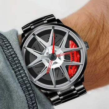 2021 Homens Relógios de Rim Hub Assistir a Roda de relógio de Pulso Relógio de Desporto de Estacionamento Personalizado, Design Criativo Homens Relógio de Pulso Relógio Masculino