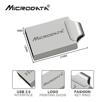 Super Mini USB Flash Drive pen de 16GB 32GB 64GB com Chave de Anel de Micro cartões de memória Micro Pen Drive 4GB 8GB USB Stick Carro pendrive