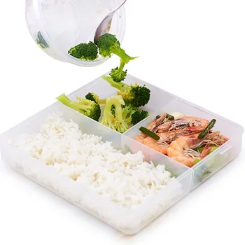 O Estilo Japonês De Três Compartimento Fresh-Manter A Caixa Selada Sefrigerator Caixa De Micro-Ondas Caixa De Almoço