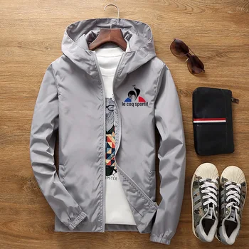 2021 primavera, verão e outono dos Homens Novos impresso casaco masculino moda de rua estilo casual à prova de vento jaqueta de zíper + blusão