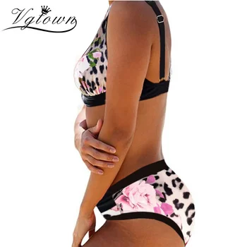 Plus Size 8XL o Swimwear das Mulheres Mais Até estampa de Leopardo de Duas peças Swimsuit de Verão de Natação do Traje de Praia de Biquini