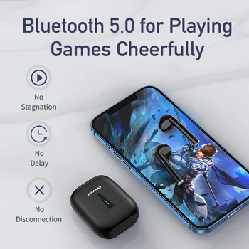 AWEI T21 Sport sem Fio Fone de ouvido Bluetooth-Tipo c de Jogos Fones de ouvido Com Microfone de mãos-livres Para o iPhone