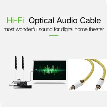 Áudio Digital de Fio de Extensão do Cabo de Áudio Óptico SPDIF Óptica de Fibra de Praça para Praça Boca De CAIXA da TEVÊ do Amplificador Cabo de 10m 20m