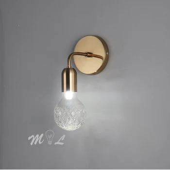 Moderno Lâmpada de Vidro de Parede Dourada+lâmpadas de casa de Banho Lâmpada de Metal Galvanizado G9 Diodo emissor de Arandelas de Parede, Luminárias Iluminado Espelho da Lâmpada