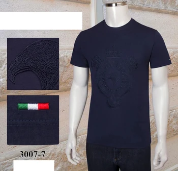 O BILIONÁRIO T-shirt de algodão homens 2021 verão o pescoço de manga Curta Casual elasticidade bordado Confortável, Fino, Grande, tamanho M-4XL