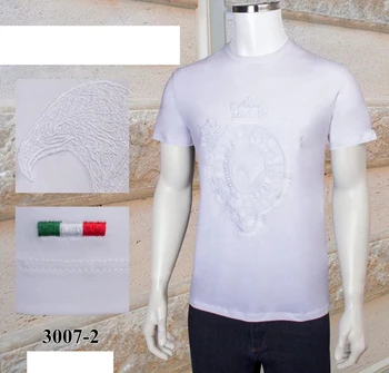 O BILIONÁRIO T-shirt de algodão homens 2021 verão o pescoço de manga Curta Casual elasticidade bordado Confortável, Fino, Grande, tamanho M-4XL