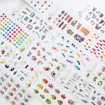 Transparente do PVC Adesivos de Mão Livros Diário Diy Álbum de Materiais de Decoração Adesivos de Coreia do Sul Criativo Crescimento Manual de Presente