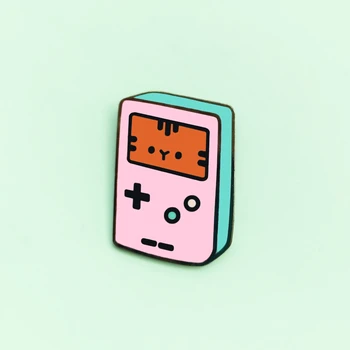 Kawaii Classic Handheld Game Console Esmalte Duro Pin Vídeo Fã De Jogo De Coleta De Insígnia Broche De Lapela Do Casaco Do Presente Jóia