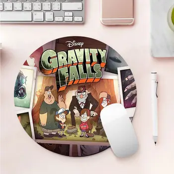 Capa personalizada Disney Gravity Falls round Mouse pad do Computador do PC da esteira tapete de rato gaming Tapete Para PC Laptop Notebook