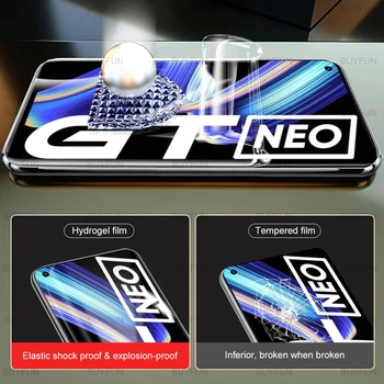 Protetor de tela Para Realme GT Neo 6.43 polegadas 3in1 frente para trás Hidrogel Filme para realme C21 8 Pro 7 X7 Pro câmara de proteção abl