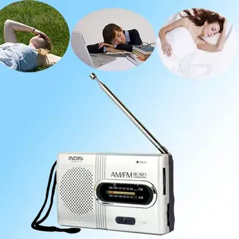 Mini Portátil, Rádio AM/FM Antena Telescópica de Rádio de Bolso Mundo Receptor de alto-Falante Suporte para o transporte da gota de moda de rádio FM