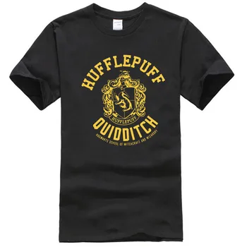 Hufflepuff Quidditch T-Shirt dos Homens T-Shirt dos Homens Tee Unisex Tee Música T-shirt