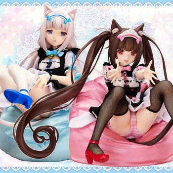 Nativo de Vinculação NEKOPARA Chocola de Baunilha 1/4 De Escala Menina de PVC Figura de Ação do Anime Real roupa Figura Modelo Adulto Brinquedos