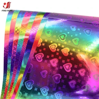 Holográfico Brilho de arco-íris Gradiente Interior de Adesivo de Vinil para Artesanato Cricut Silhueta Expressões Cameo Decalque Gradiente de arco-íris