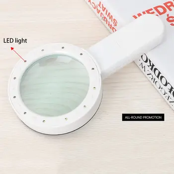 30X Lupa Com Luz 12 Iluminado LED lente de aumento Para Idosos Leitura de Solda Moedas, Jóias Explorar