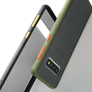 TPU Matte Smart Phone Case Para Samsung Galaxy NOTA 10 8 9 20 S10 Lite Pro S8 S9 S20 Plus Ultra S10E à prova de Choque Tampa Transparente