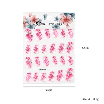 5D Etiqueta da Arte do Prego Flor de Socorro Adesivo Dicas de Decoração Adesivos de DIY Manicure Dicas de Decoração Adesivos de Flores de Socorro Adesivo