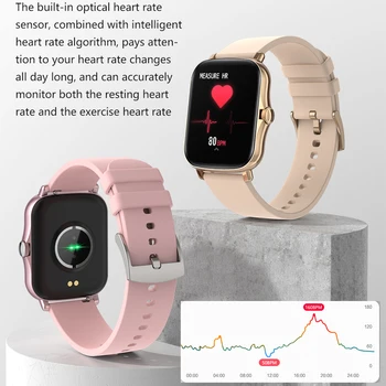 LEMFO Smart Watch Y20 2021 Homens Mulheres 1.69 polegadas Touch Screen de Fitness Tracker IP67 Impermeável GTS 2 2e Smartwatch pk P8 Plus