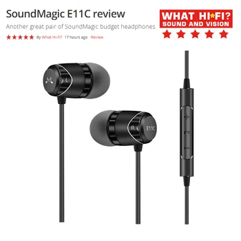 SoundMAGIC E11C da Em-Orelha fones de ouvido de Isolamento com Microfone Remoto Universal de 3,5 mm Compatível com Apple e Android