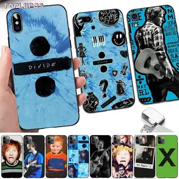 TOPLBPCS Cantora Pop Star Ed Sheeran preto Telefone Caso do Casco para o iPhone 8 7 6 6S Plus X 5S SE DE 2020 XR 11 12 pro XS MAX.