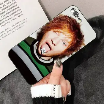 TOPLBPCS Cantora Pop Star Ed Sheeran preto Telefone Caso do Casco para o iPhone 8 7 6 6S Plus X 5S SE DE 2020 XR 11 12 pro XS MAX.