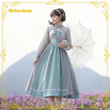 Japanese Classic Lolita Vestido Plus Size Vintage Vitoriana As Mulheres Kawaii Princesa Tea Party Bonito Vestido De Fada Doce Vestidos 2021