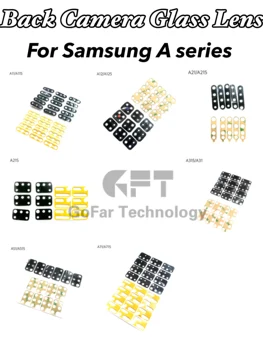 10pcs Traseiro da Câmera Lente de Vidro Para Samsung Galaxy A11 A12 A21 A21S A31 A51 A71 com Etiqueta Adesiva