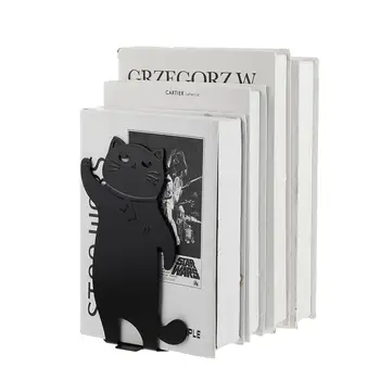 1 Par de Gato Design Aparador de Ferro Aparador de Livro de Rolha Livro de Estante para Home