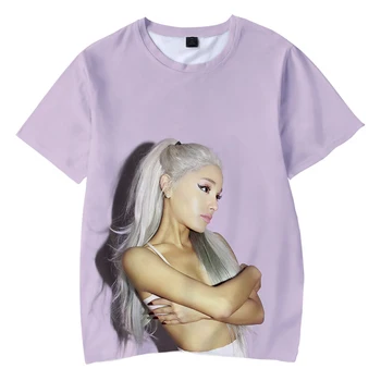 2021 Ariana Grande Impressão 3D T-shirt Homens Mulheres Casual Streetwear Roupas de Moda Verão Unisex Manga Curta Hip Hop Tops