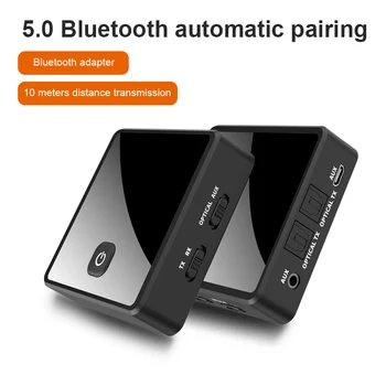 2 Em 1 Bluetooth 5.0 Transmissor Receptor De Tv Alto-Falante De 3,5 Mm Aux Adaptador Óptico De Áudio Da Música Transmissor Receptor Sem Fio