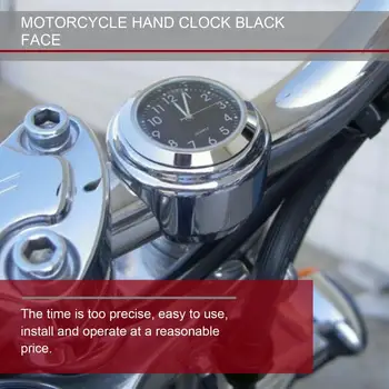 Impermeável Moto Moto Para O Guiador, Mostrador Redondo Relógio Acessório Universal Para O Guiador, Relógio