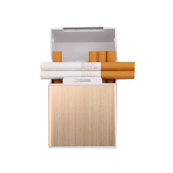 1 pc de Metal de Alumínio De 20 Cigarros Caso Isqueiros Melhor Amigo Magnético fivela de Tabaco Caixa de PC880991