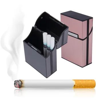 1 pc de Metal de Alumínio De 20 Cigarros Caso Isqueiros Melhor Amigo Magnético fivela de Tabaco Caixa de PC880991