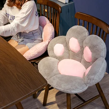 1Pcs Macio Pata Travesseiro Animal Almofada do Assento de Pelúcia Sofá de Pelúcia Interior em Carpete Casa de Cadeira de Decoração de Inverno Crianças Meninas Dom