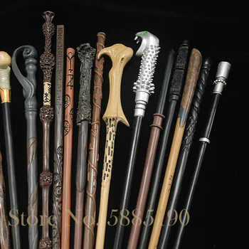 27 Tipos de Varinhas Mágicas Cosplay Dumbledore Voldmort Snape Metal/Núcleo de Ferro Potter Varinha Mágica, sem Caixa de Presente do dia das bruxas