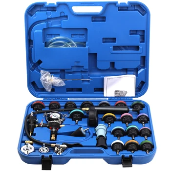 28pcs Carro ferramenta de reparo kit de conjuntos Universal do Radiador dispositivo de teste de Pressão de Vácuo do Tipo de Sistema de Refrigeração Teste de Detector de ferramentas de Kits de Carro de Ferramenta
