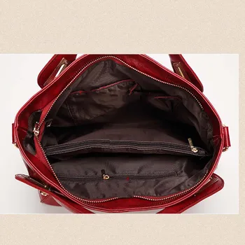 Moda simples feminino saco de cera de petróleo couro ombro da mulher messenger bolsa lady 2020 saco