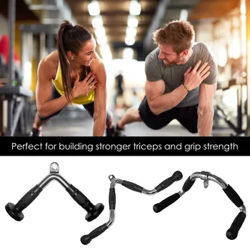 De Fitness, Bar Confortável em Forma de V de Exercício Haste para Tríceps com Halteres Bares Levantador de Peso Exercício Ferramenta Conector de Equipamentos de Fitness