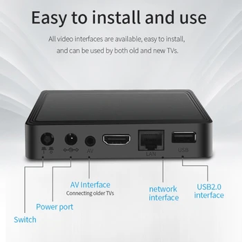 Novo 4K Ultra -Android 10.0 Caixa de TV 3D wi-Fi De 2,4 G &G 5 4 GB R AM 32G ROM Smart TV BRAÇO Amlogic S905L Media Player BoxTop Caixa