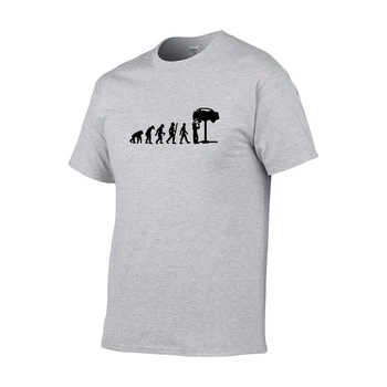 Homens impresso T-shirt personalizada, a evolução humana padrão T-shirt de manga curta T-shirt casual 2021 nova moda de verão T-shirt