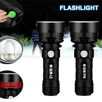 P70/ L2 Esferas Lanterna LED Potente USB Recarregável Lanterna Tocha Waterproof a Lâmpada Ultra Brilhante Lanterna de Acampamento de Equitação