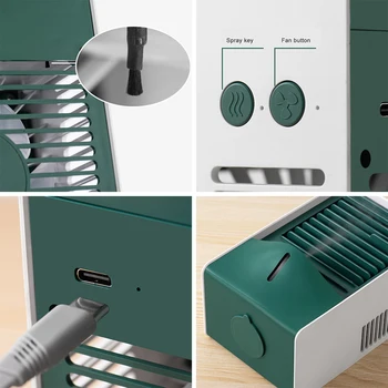 Mini Ar do Ventilador de Resfriamento Airconditioner Ventilador Portátil Umidificador E Purificador de Água Com Tanque 3-equipamentos Para Home Office Fã de Ferramentas