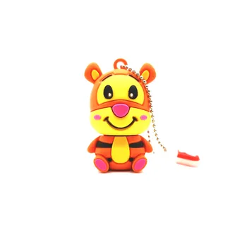 Novo adorável dos desenhos animados de animais tigre pendrive 4GB 8GB 16GB 32GB USB Stick de Memória Pen Drive de desenhos animados Bonitos porco Unidade Flash USB
