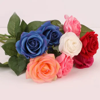 1PCS Doce Falso Flor de Simulação Rosa Floral Asthetic Flores de Seda, de Pano de Decoração de Casamento Flores de Moda de Nova Falso Flores